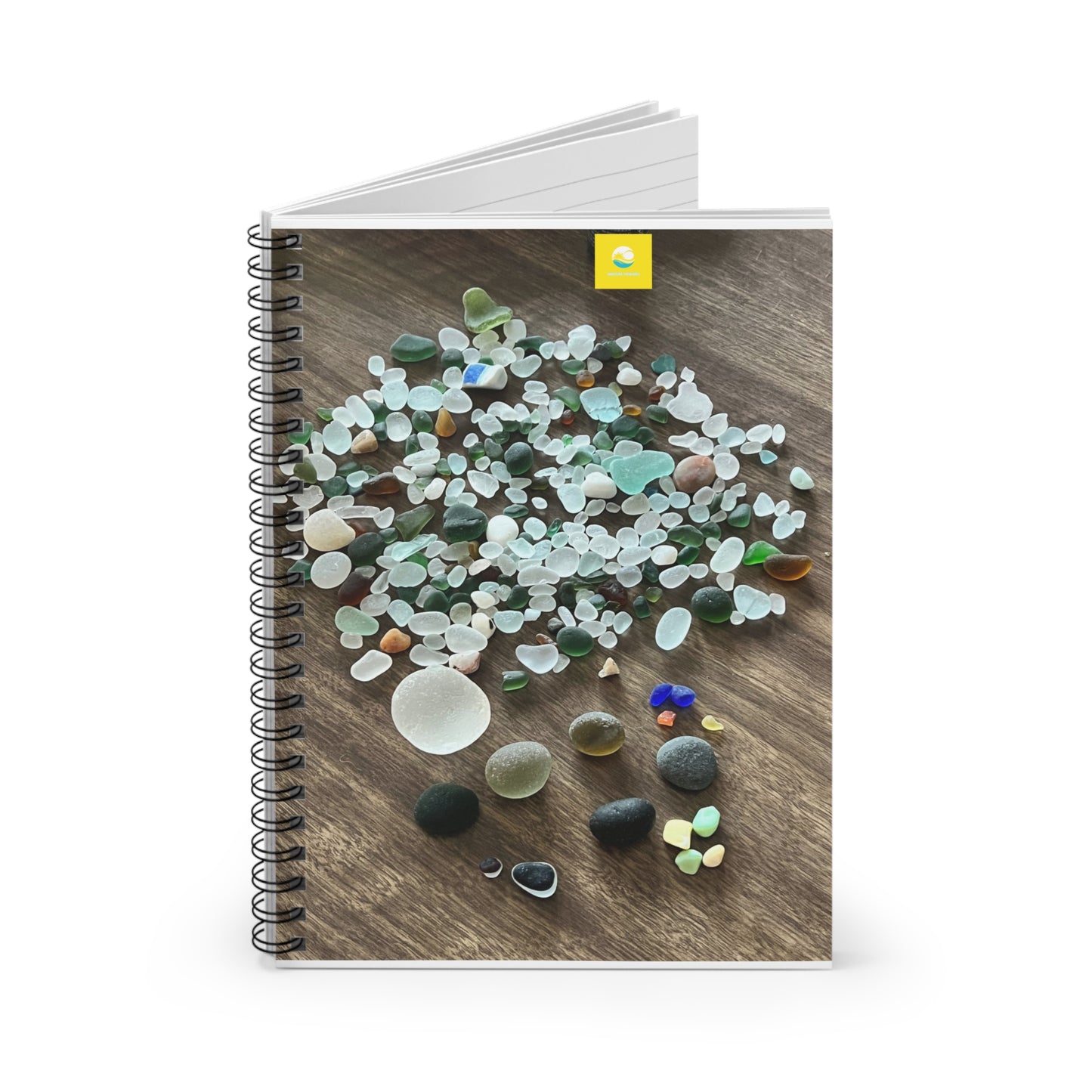 Sea Glass Collection Spiral Notebook — Beach Finds Photo Ruled Journal