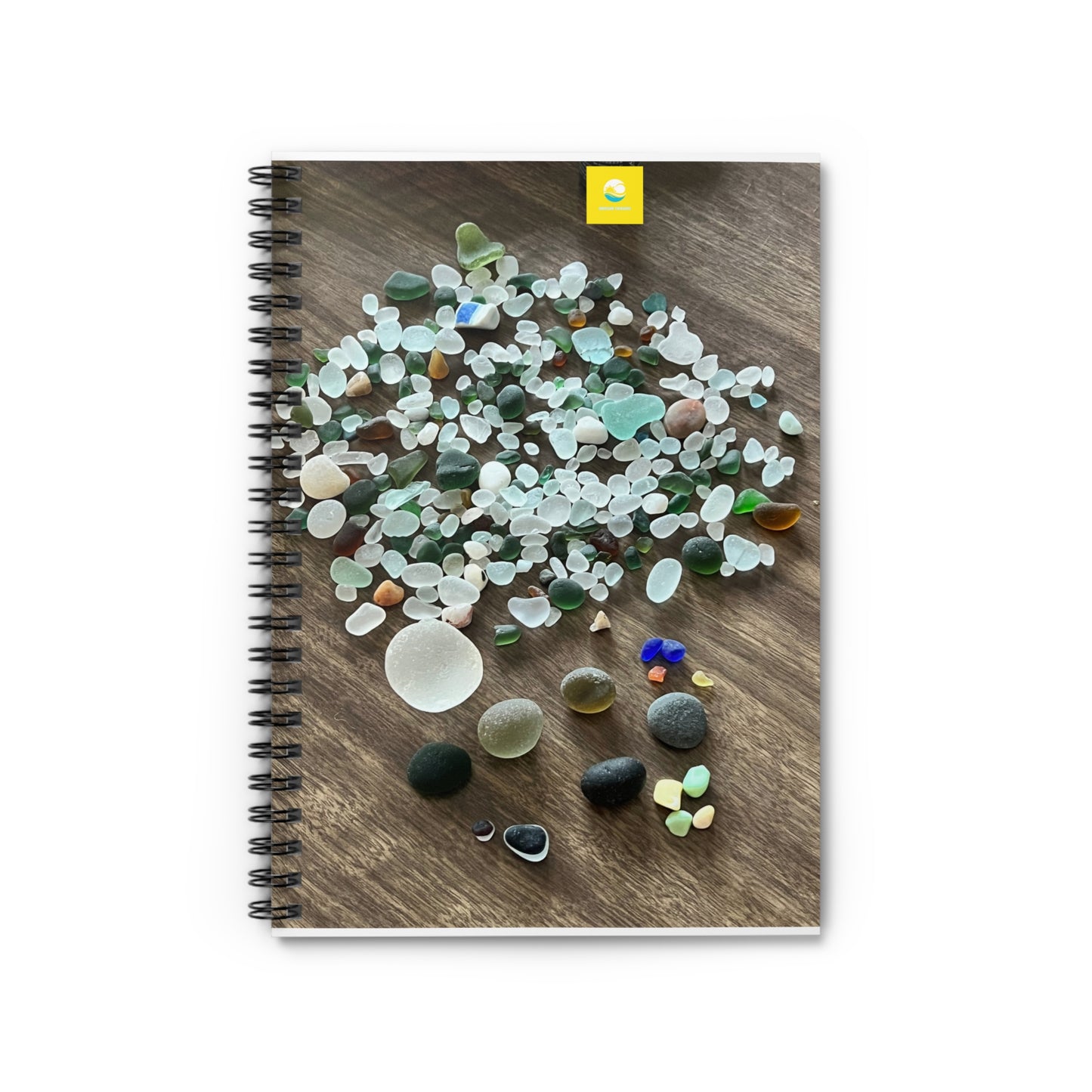 Sea Glass Collection Spiral Notebook — Beach Finds Photo Ruled Journal